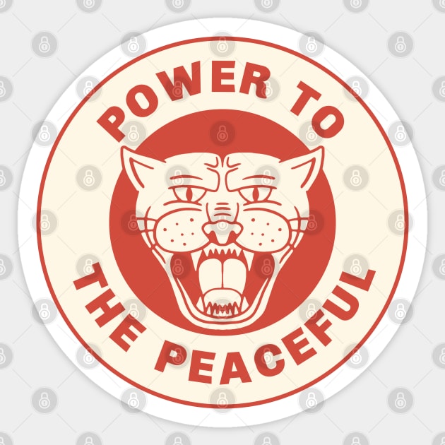 Power To The Peaceful Sticker by Football from the Left